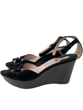 Salvatore Ferragamo Leather Platform Ankle Straps Sandals